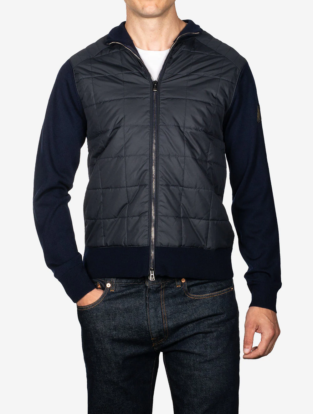 Belstaff Kelbrook Zip Cardigan-Dark Ink – Image 2