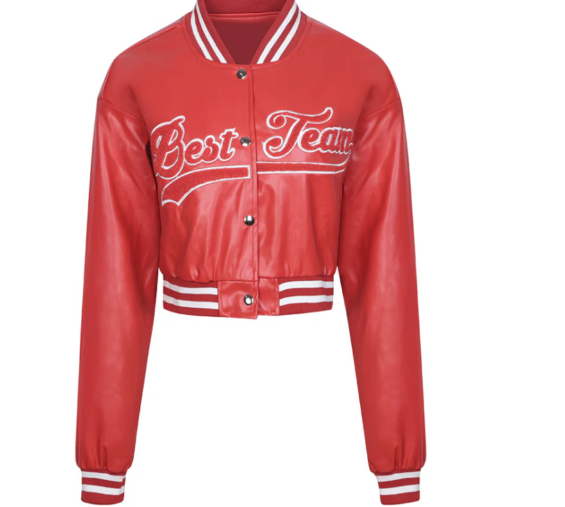 Blouson Campus en Cuir pour Femme – Image 9