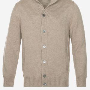 Button Up Cardigan Classic Stone