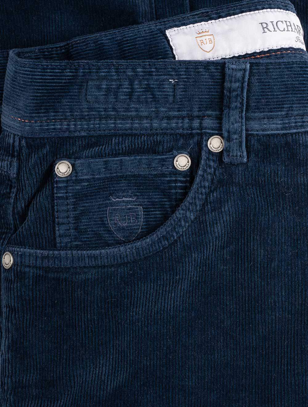 Luxury Cotton Cashmere Cord Blue – Image 5