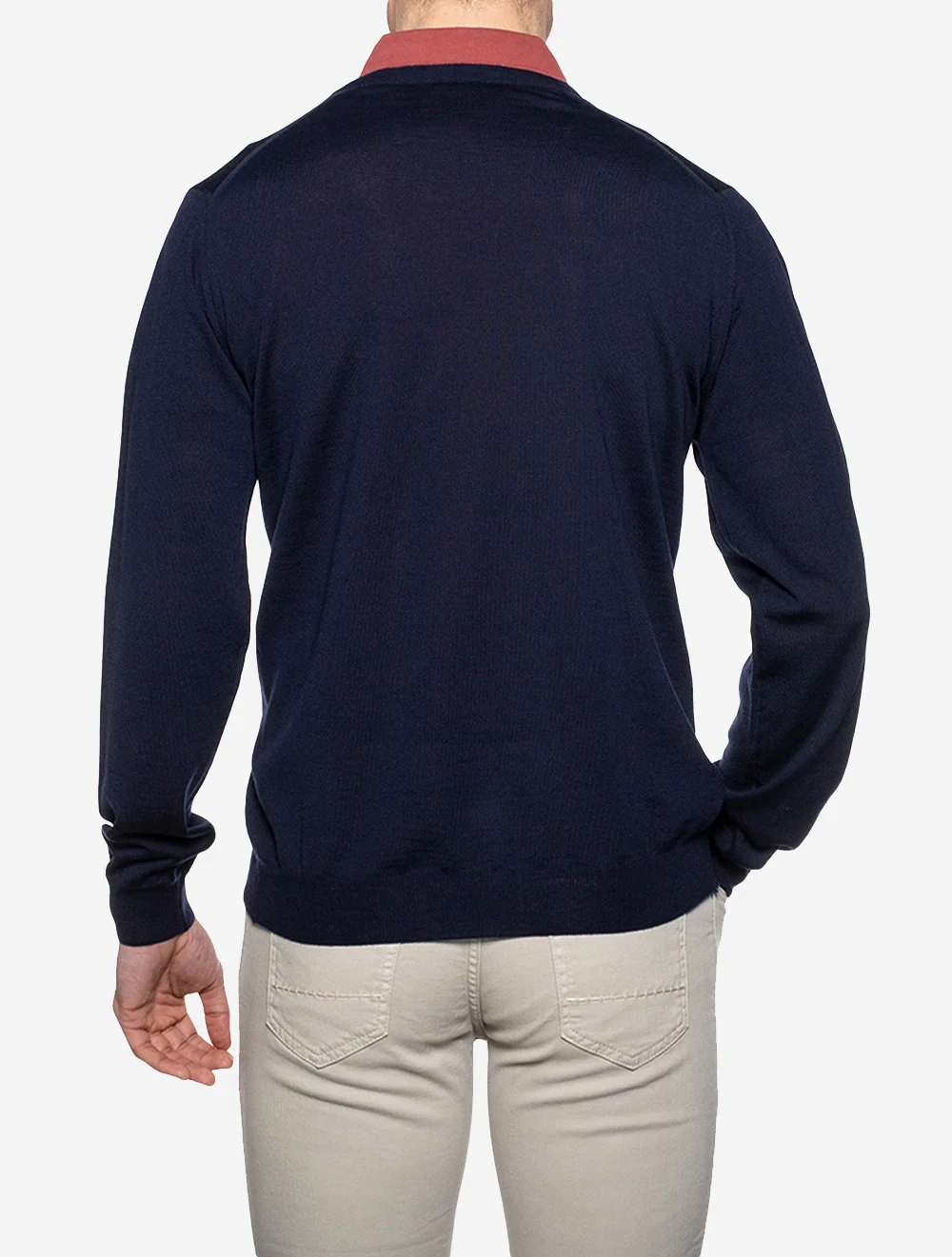 Knitted Cardigan Merino Navy – Image 3