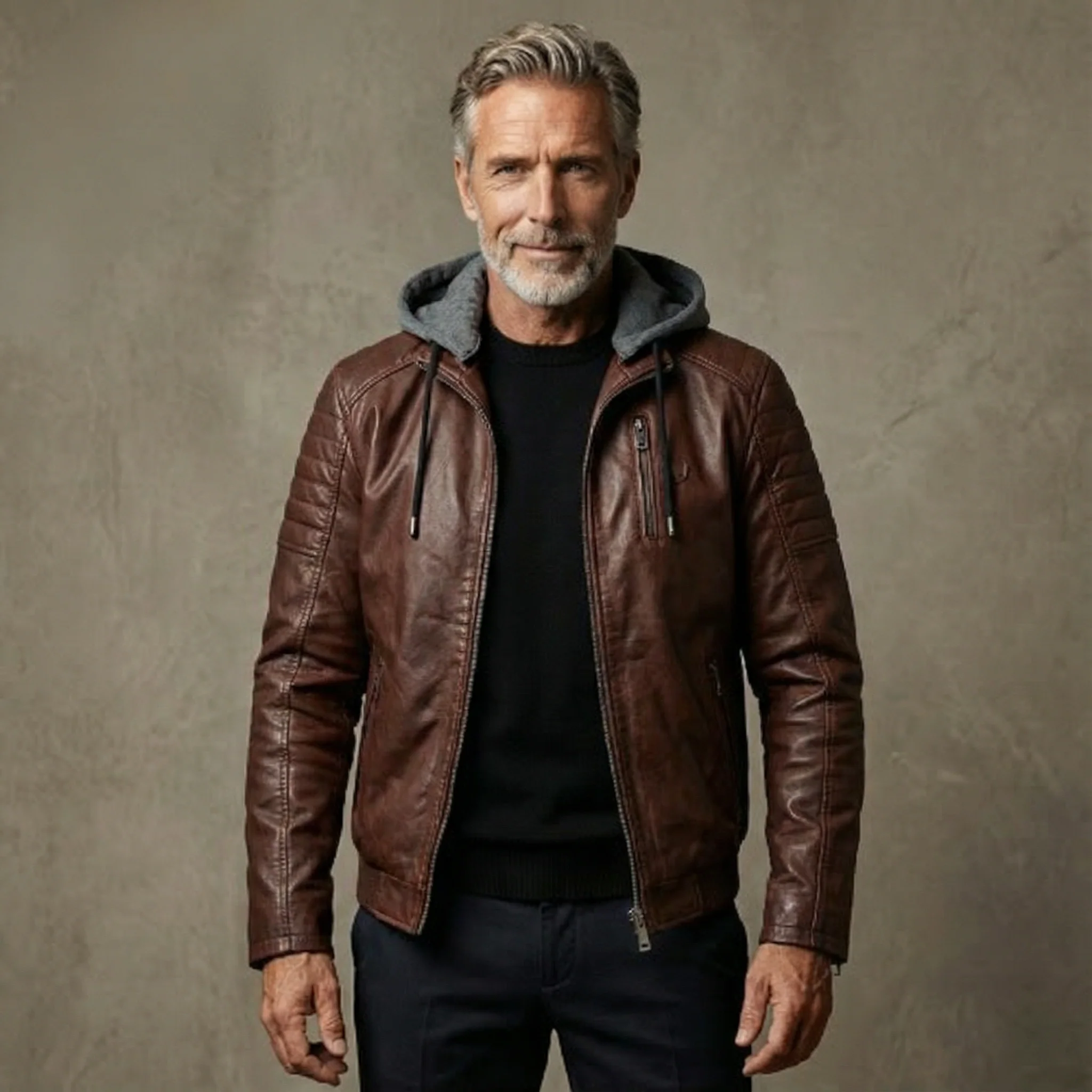 Veste Effet Cuir Doublée – Image 2