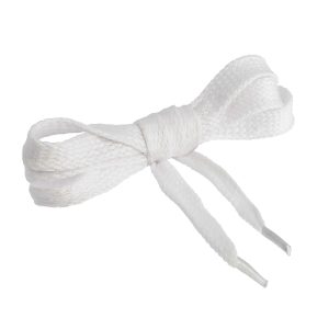 Lacets plats blancs