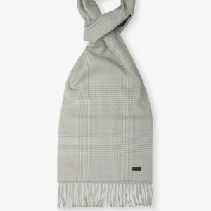 Check Wool Scarf Chateau Grey