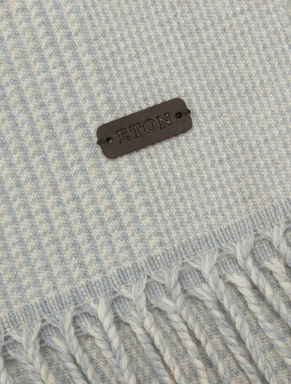 Check Wool Scarf Chateau Grey – Image 2