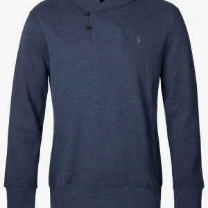 Luxury Shawl Collar Pullover Navy