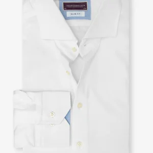 Louis Copeland White Mesh Casual Slim Fit Shirt