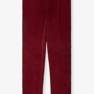 Canali Cotton Corduroy Trousers Red
