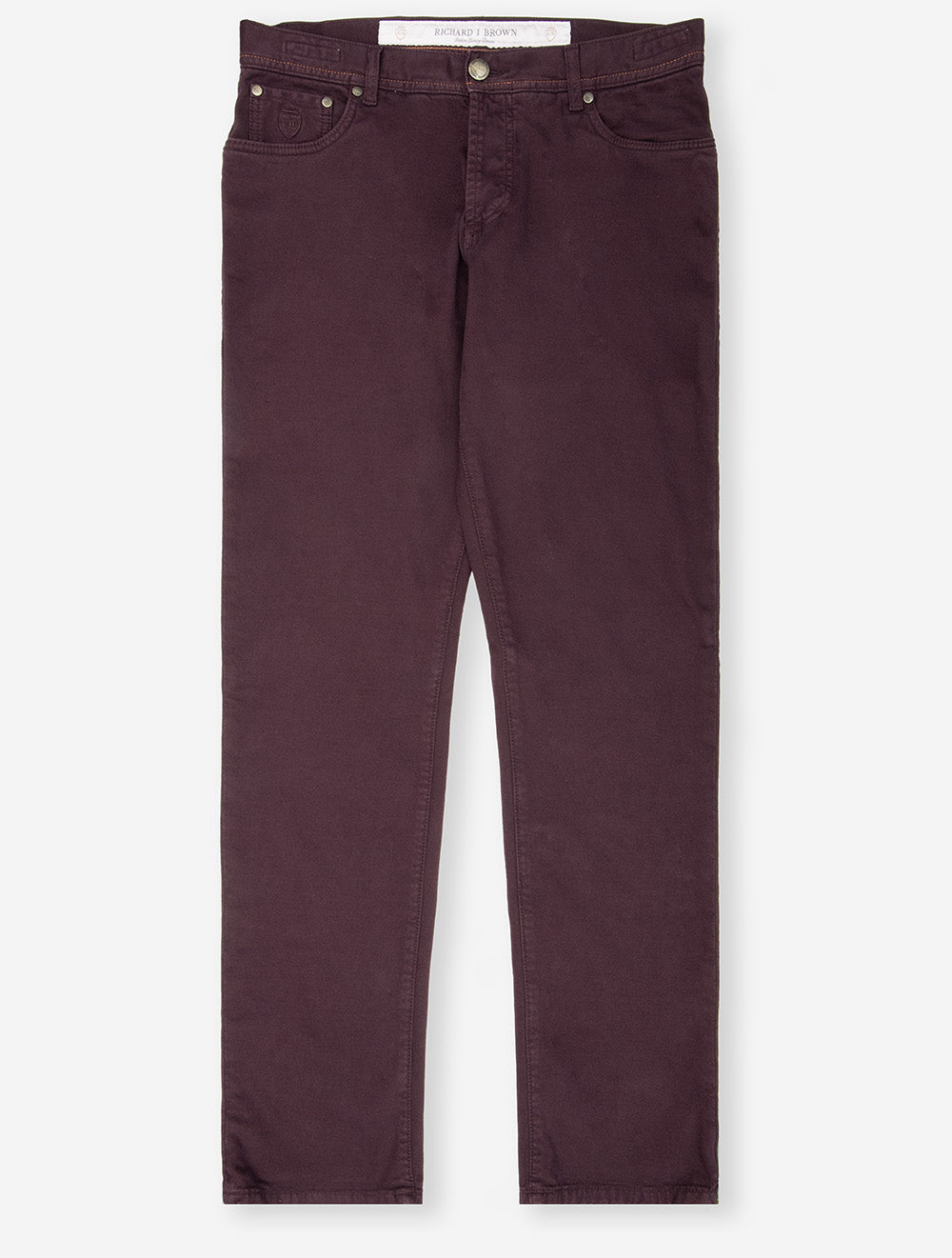 Luxury Denim Jeans Burgundy