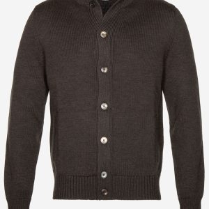 Button Up Cardigan Brown