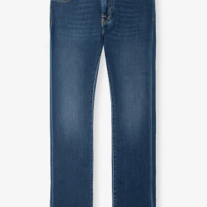 Bard Regular Fit Denim Tan Badge Jeans Blue