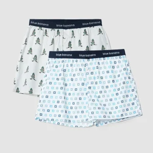 WHITE SQUARE BOXERS