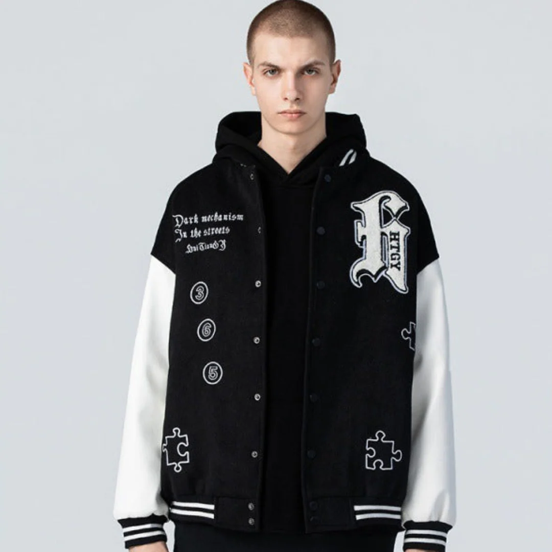 Blouson Teddy "Dark Mechanics" en cuir