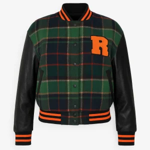 Blouson Teddy à Carreaux