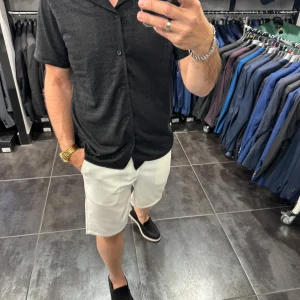 Chemise fluide perforer noir