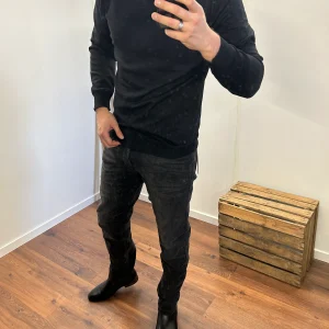 Pull Col Cheminé Noir