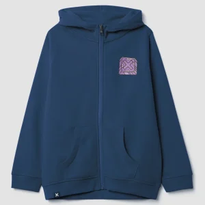 IMPERIAL BLUE FONT KIDS FULL ZIP HOODIE