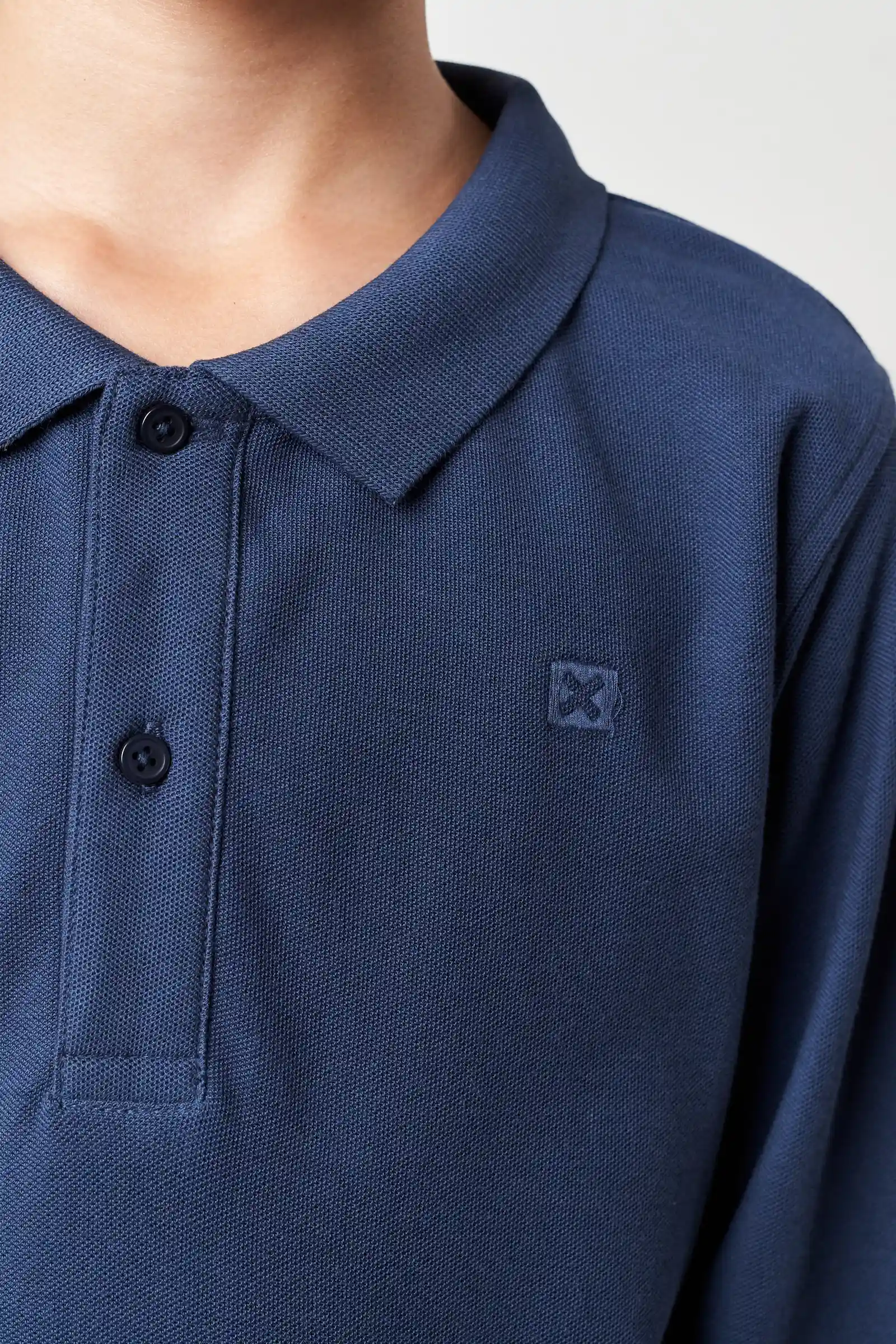 IMPERIAL BLUE NATURE KIDS LONG SLEEVE POLO – Image 3