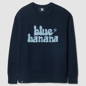 NAVY SHELTER KNITTED SWEATER