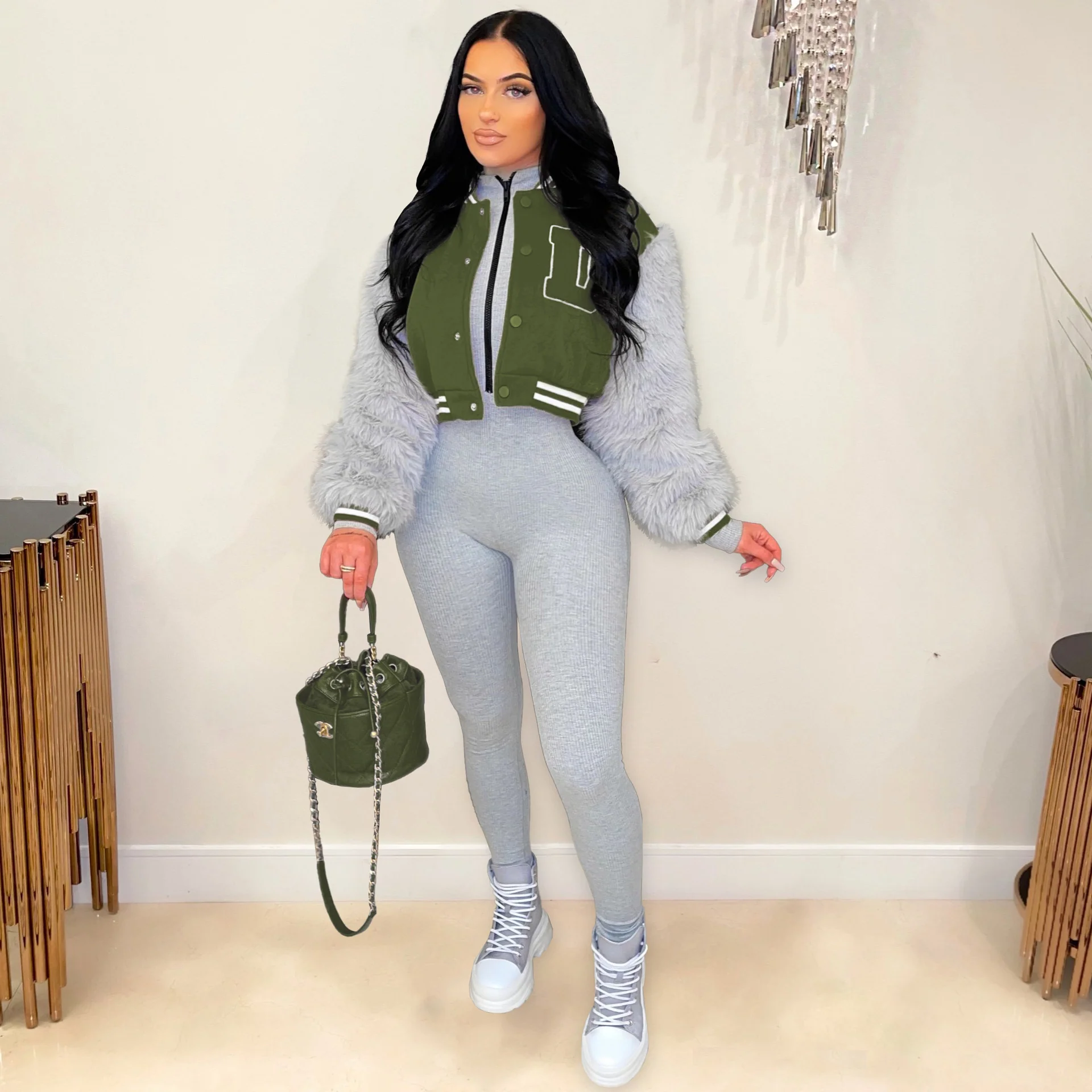 Veste Teddy Fourrure Femme – Image 2