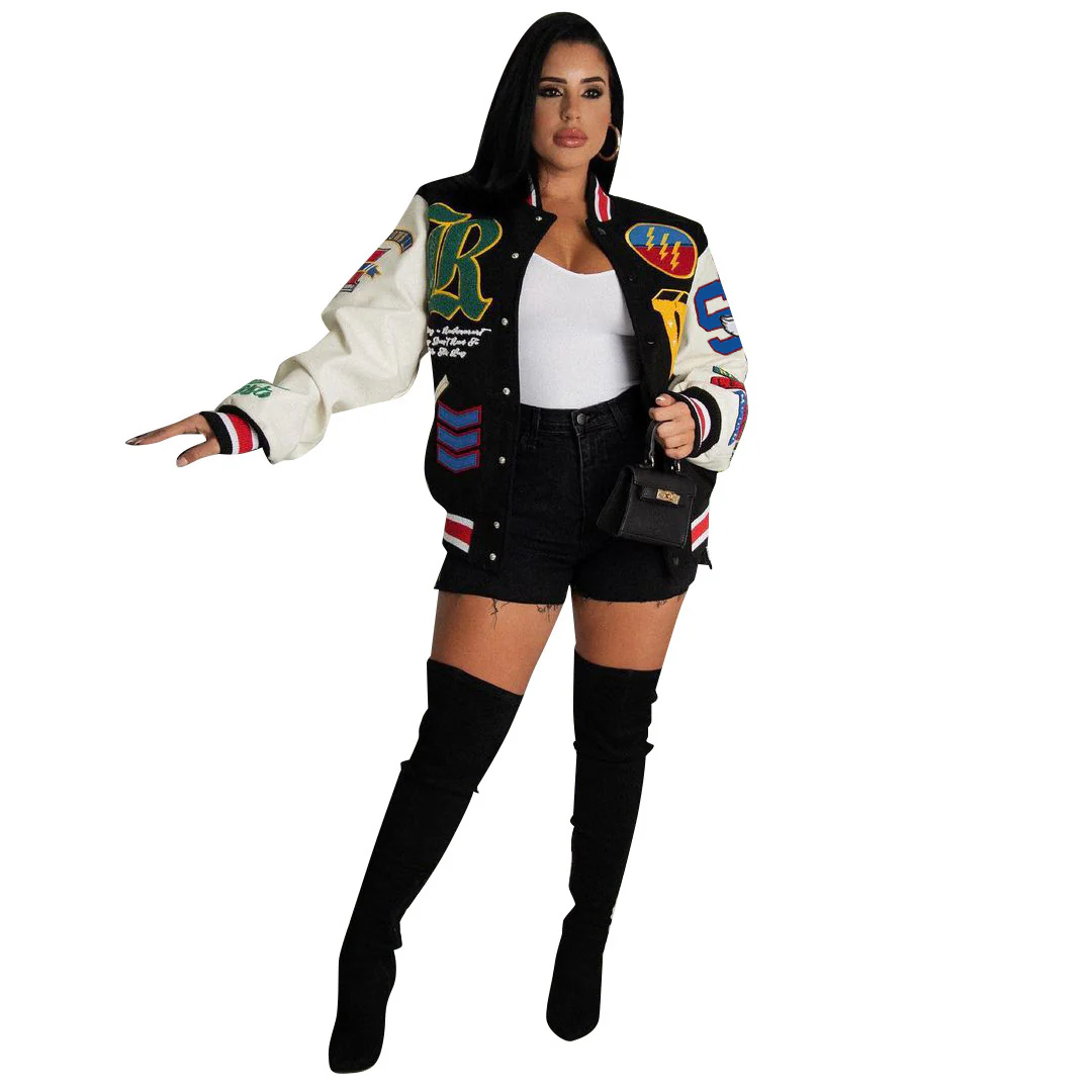 Bomber Américain Varsity pour Femme – Image 5