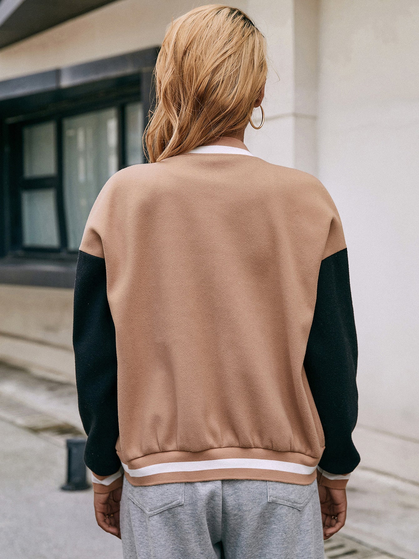 Blouson Teddy Bicolore Femme – Image 3