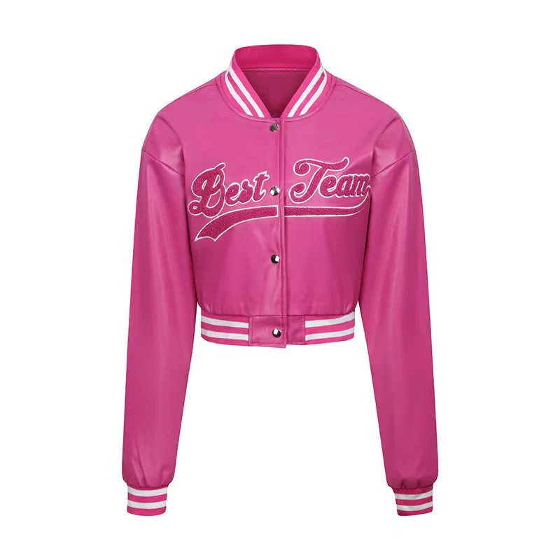 Blouson Campus en Cuir pour Femme – Image 5