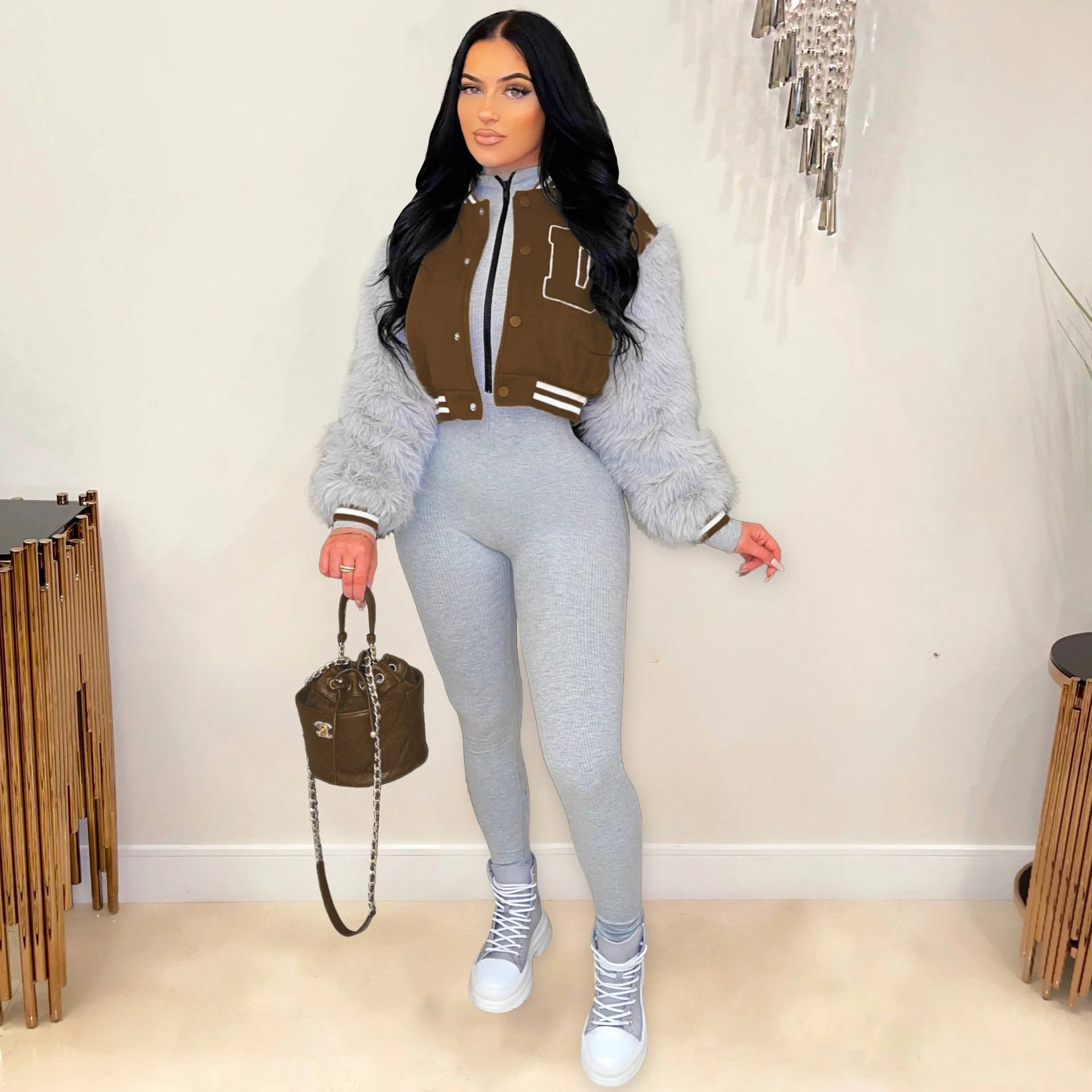 Veste Teddy Fourrure Femme – Image 3