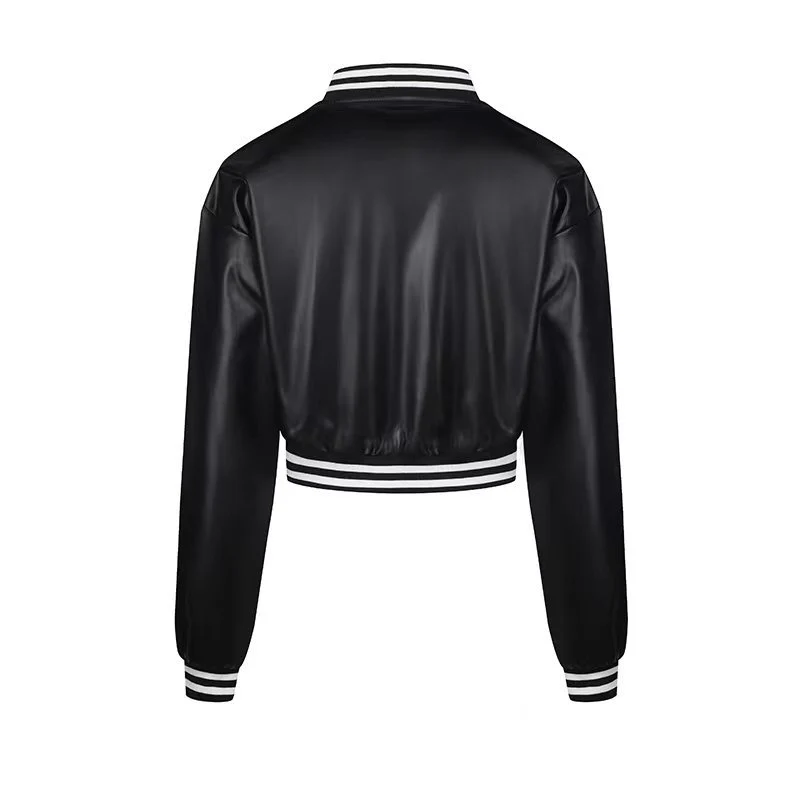 Blouson Campus en Cuir pour Femme – Image 4