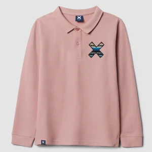 PEACH CLASSIC KIDS LONG SLEEVE POLO