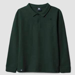 TREKKING GREEN NATURE KIDS LONG SLEEVE POLO