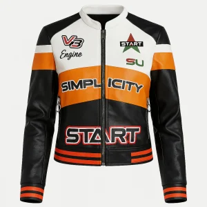 Veste Teddy Cuir Femme