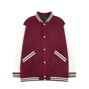Blouson Teddy Rouge Bordeaux