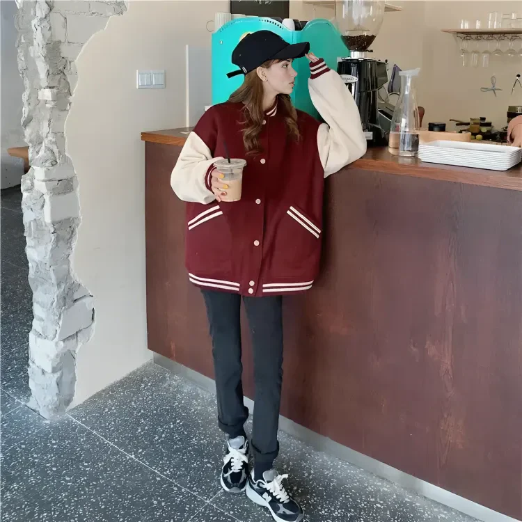 Blouson Teddy Rouge Bordeaux – Image 8