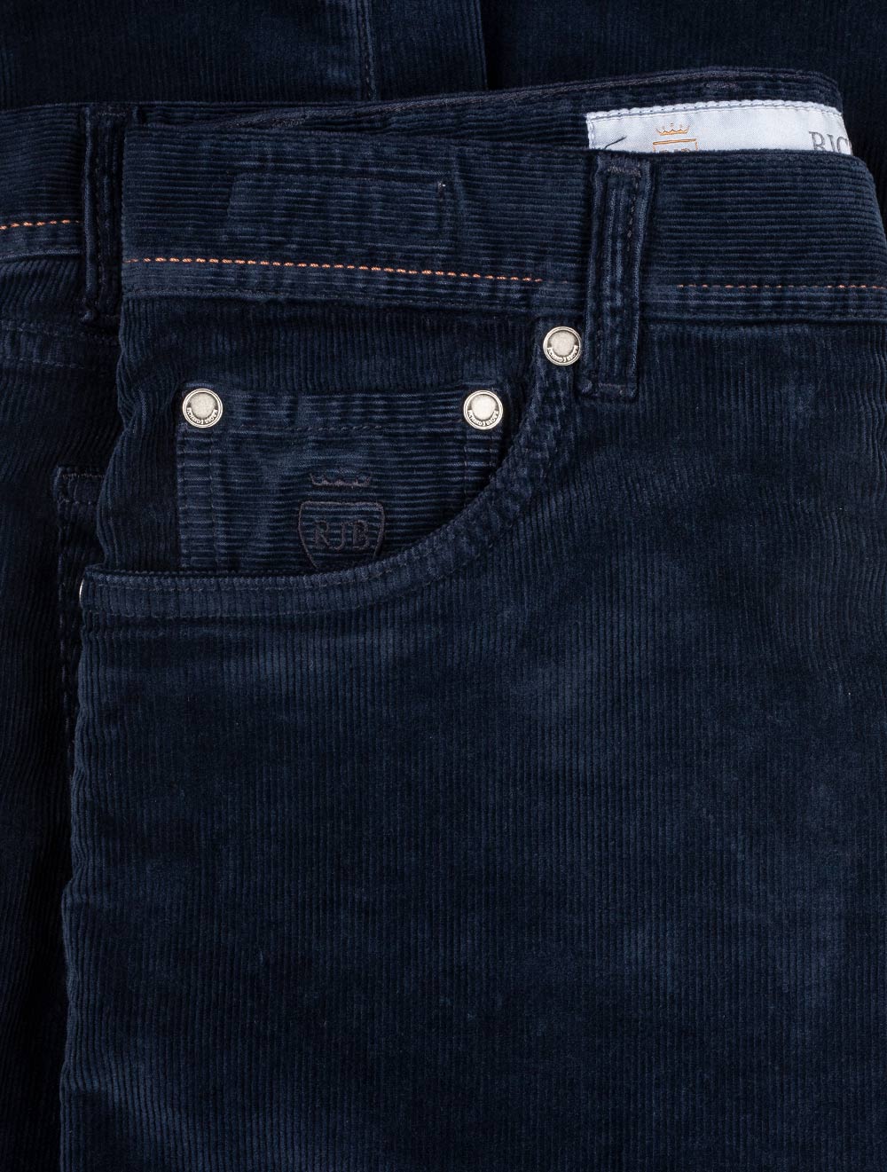 Luxury Cotton Cashmere Cord Navy – Image 5