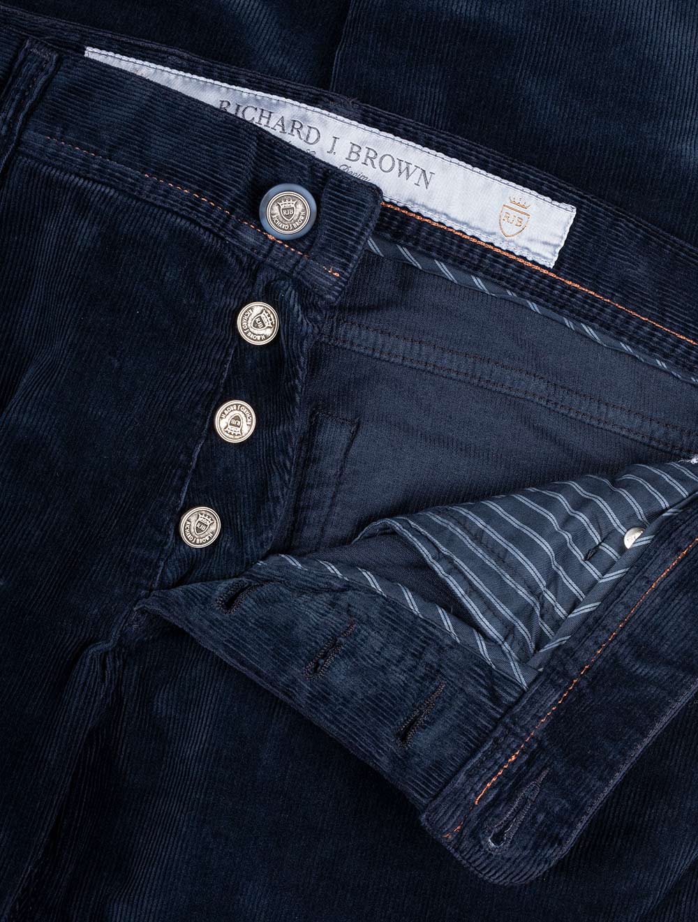 Luxury Cotton Cashmere Cord Navy – Image 6