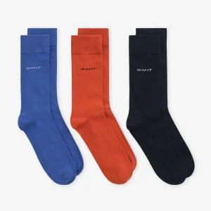3-Pack Soft Cotton Socks Rich Blue