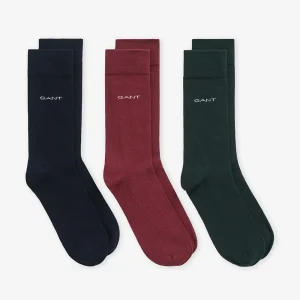 3-Pack Soft Cotton Socks Tartan Green