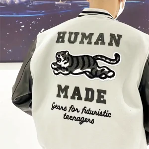 Veste Teddy Manche Cuir