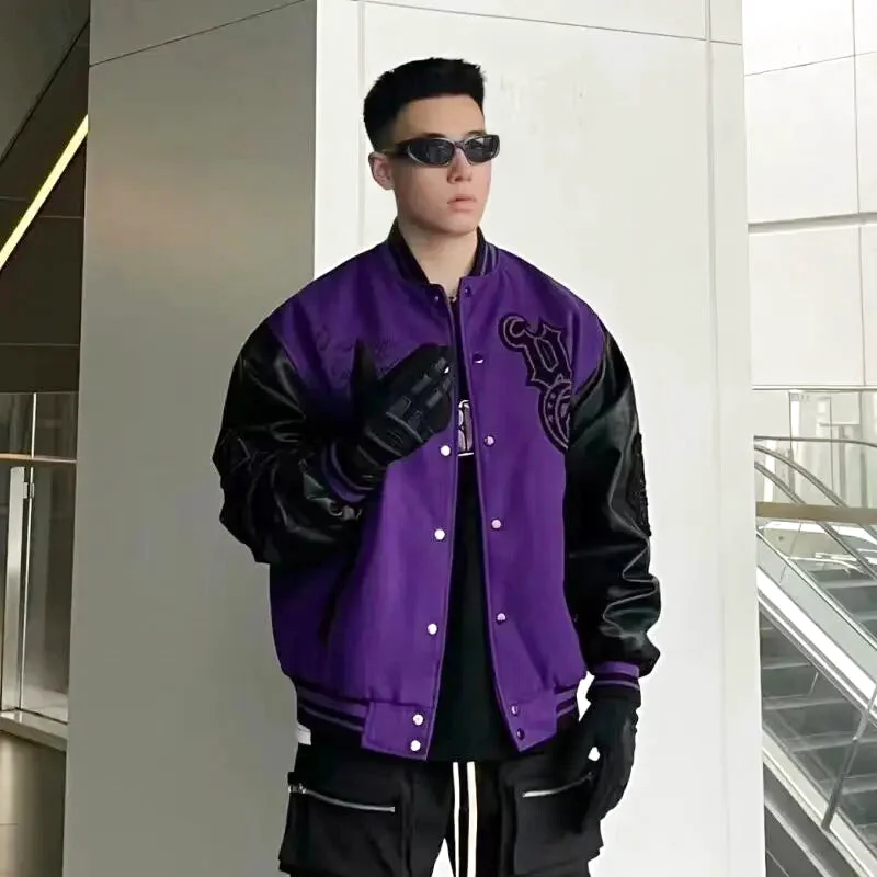 Veste Teddy Noir et Violette – Image 2