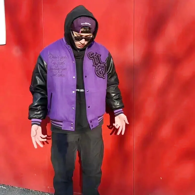 Veste Teddy Noir et Violette – Image 9