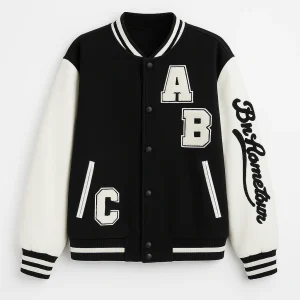 Veste Teddy Femme Noir et Blanc